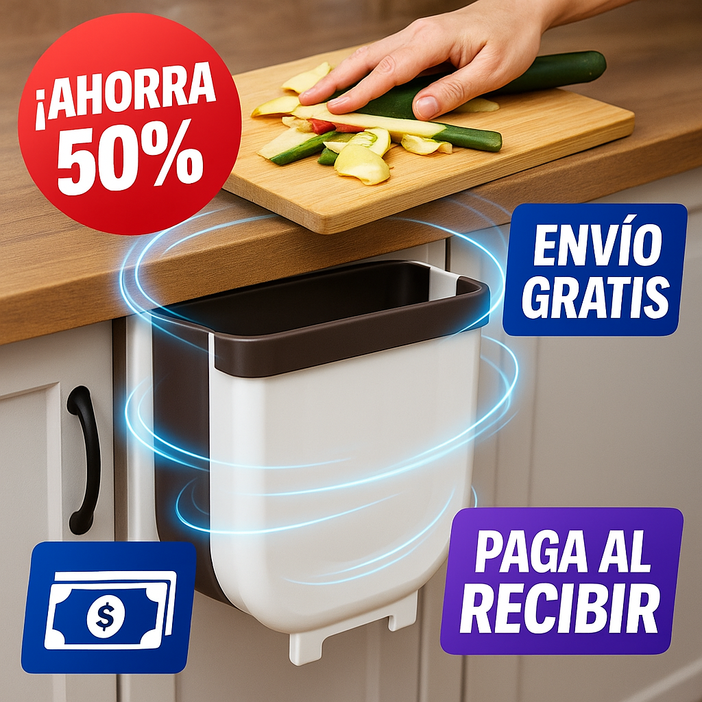 Cubo de basura plegable