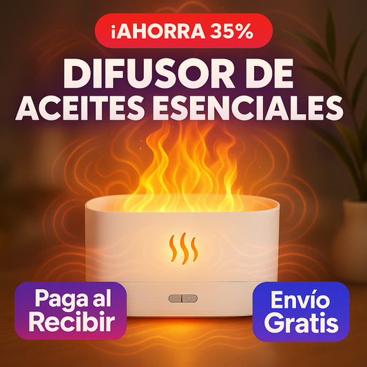 Difusor de Aceites Esenciales LED Humidificado